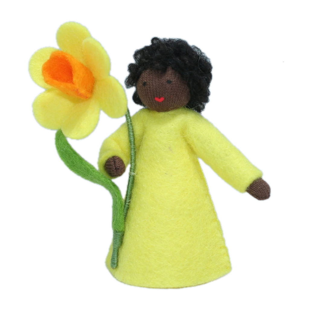 Daffodil Fairy Holding Flower · Black