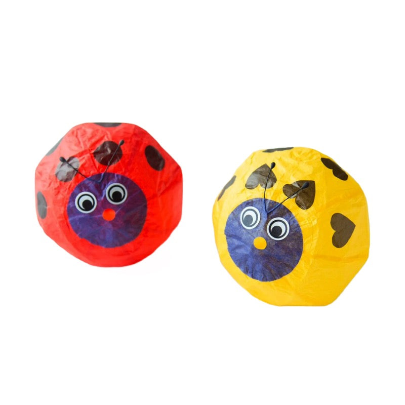 Decorative Ladybugs Japanese Paper Balloon Set