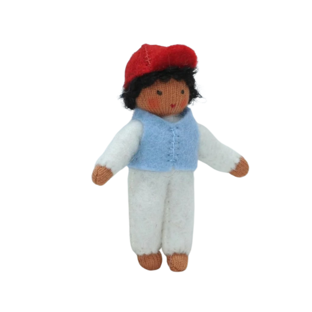 Helper Boy with Red Cap · Brown
