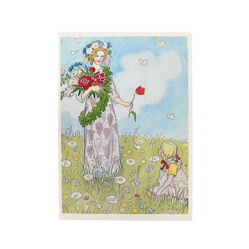 Elsa Beskow Flowers Festival Postcard