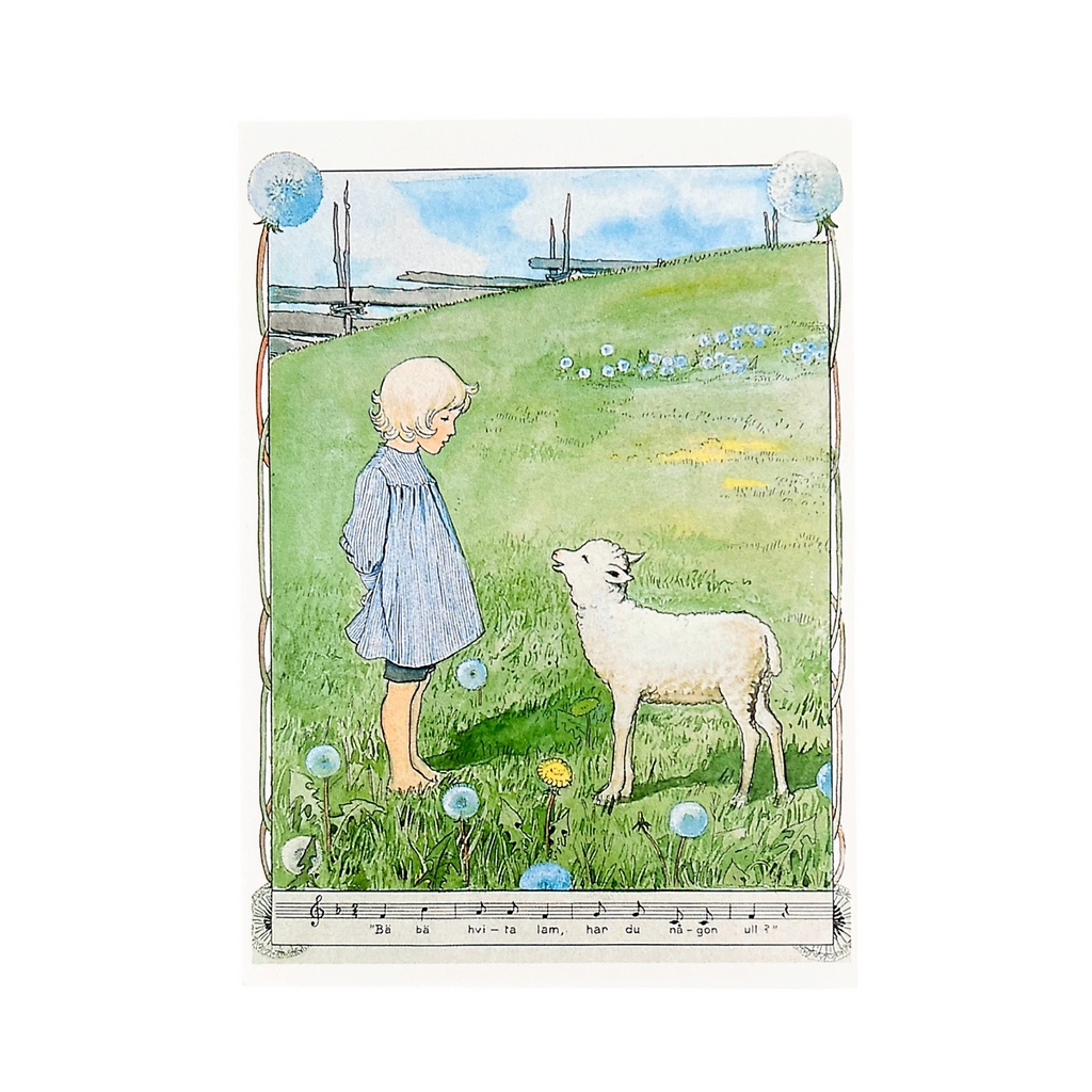 Elsa Beskow Little Lamb Postcard