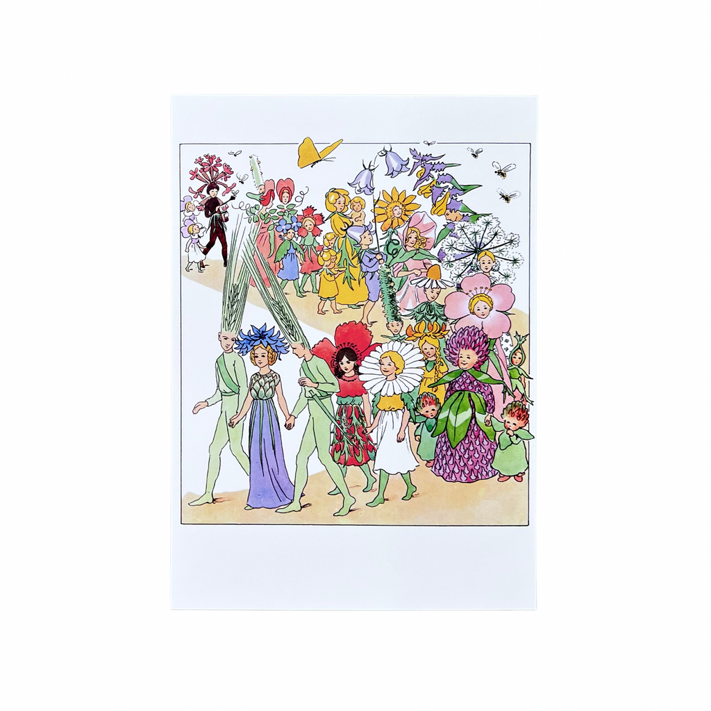 Elsa Beskow Postcard · Flower Festival