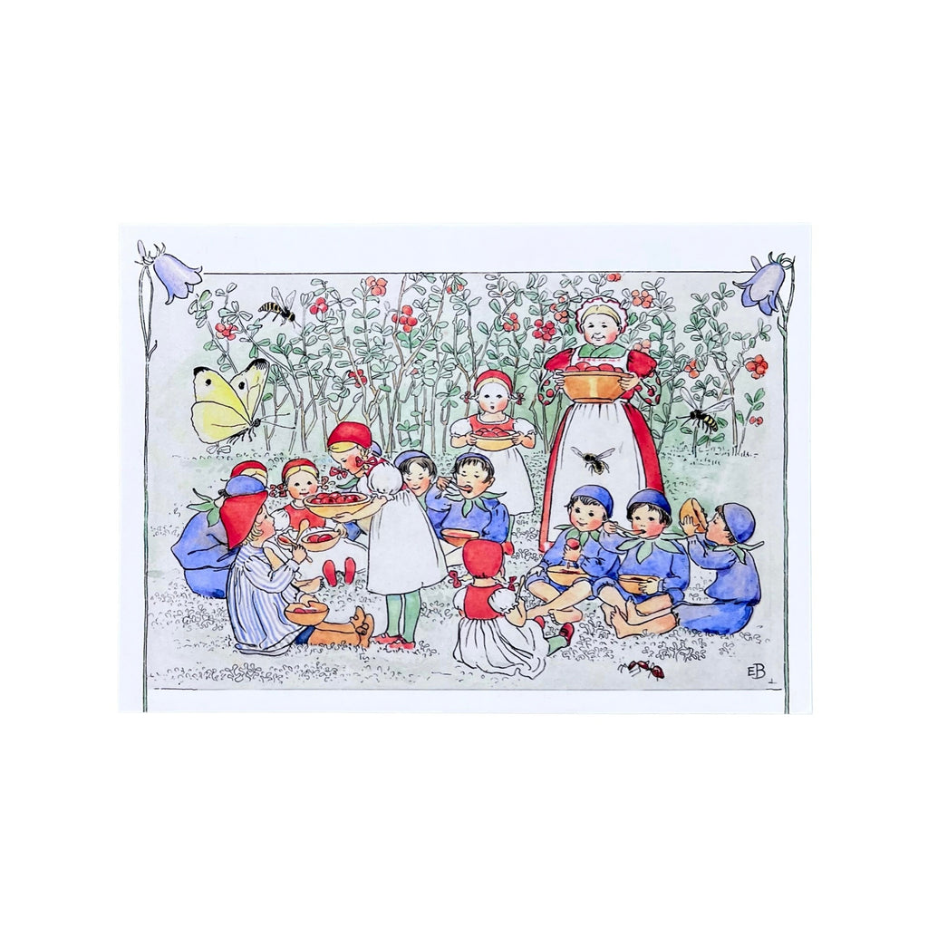 Elsa Beskow Postcard · Peter in Blueberry Land