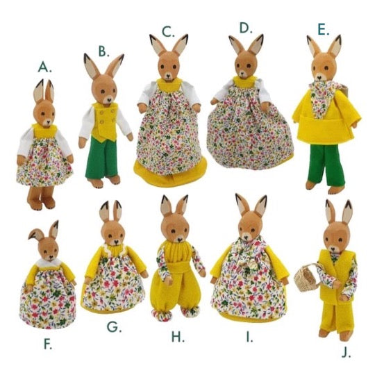 Festive Wooden Rabbit Family · Multiple Styles