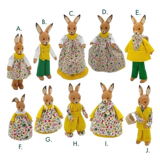 Acorn Rabbit Festive Wooden Rabbit Family · Multiple Styles | Acorn Toy Shop