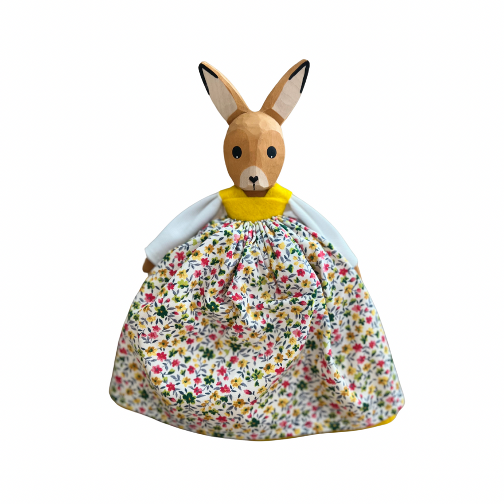 Festive Wooden Rabbit Family-D