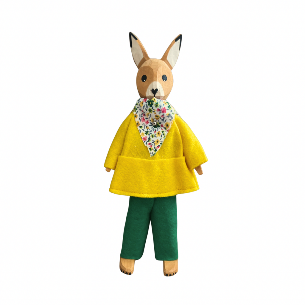 Festive Wooden Rabbit Family-E
