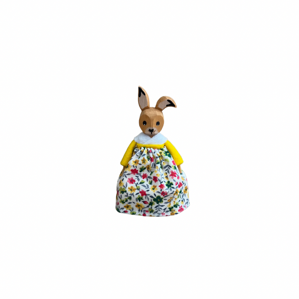 Festive Wooden Rabbit Family-F
