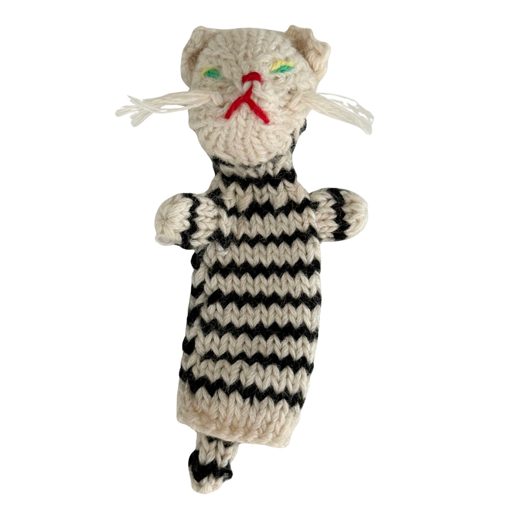 Finger Puppet · White Striped Cat
