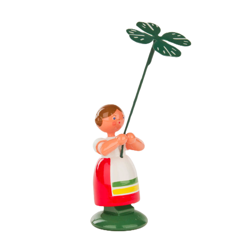 Flower Child Figurine · Four-Leaf Clover