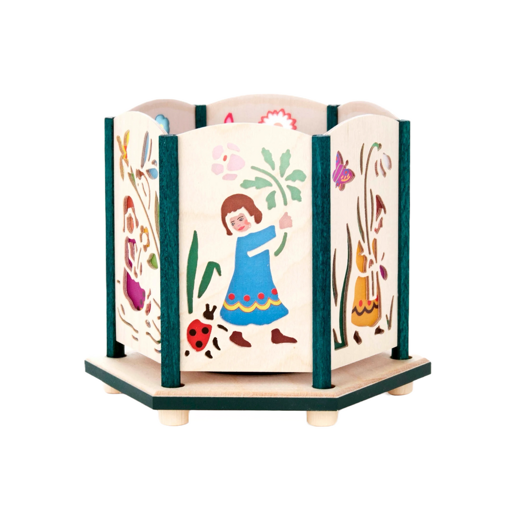 Flower Children Wooden Tealight Holder