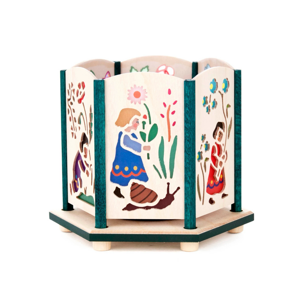 Flower Children Wooden Tealight Holder