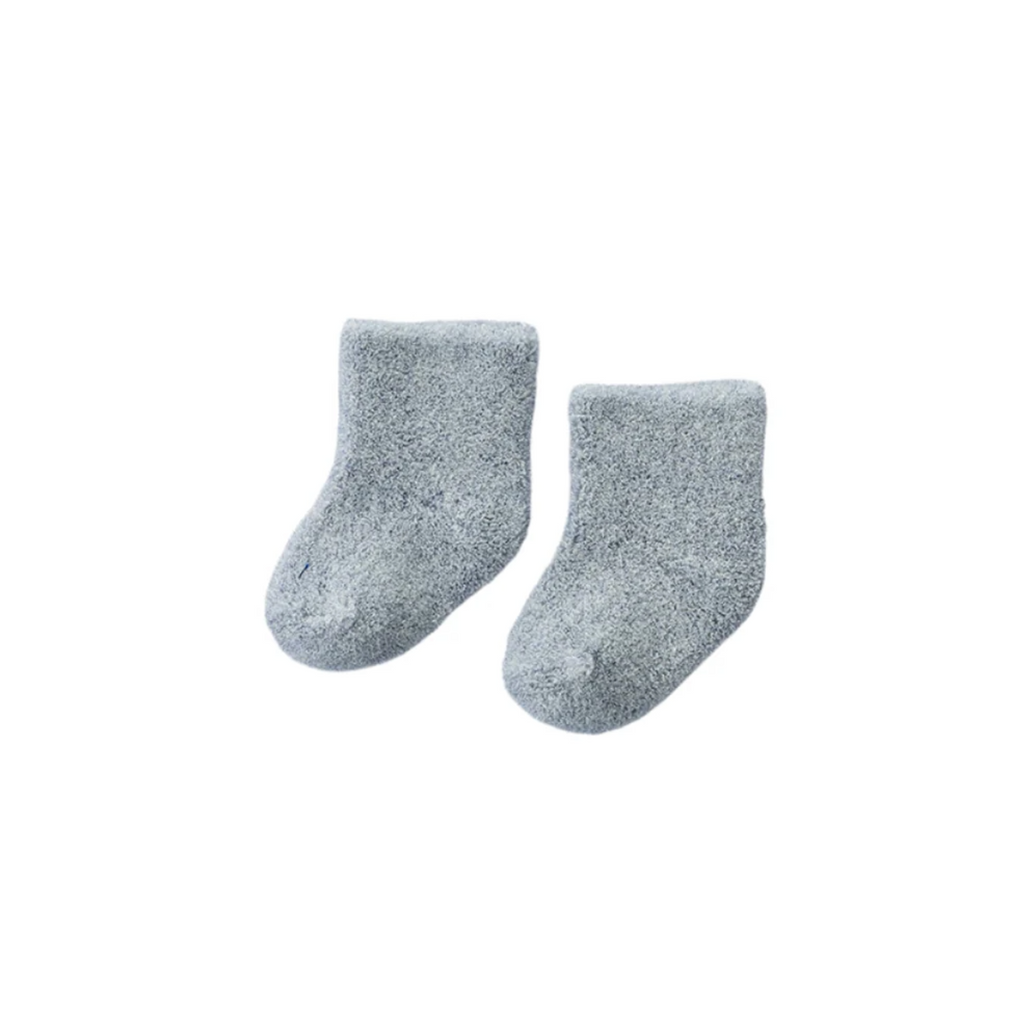 Fog Linen Soft Gray Baby Socks