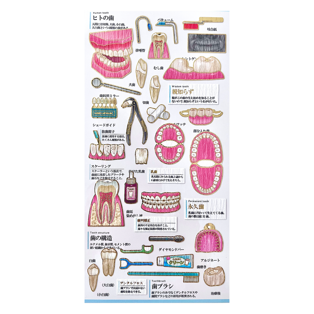Goldfoil Sticker Sheet · Dental