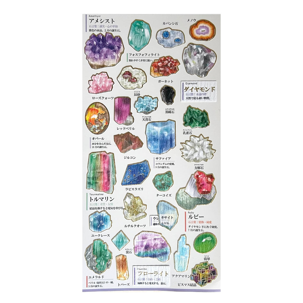 Goldfoil Sticker Sheet · Minerals