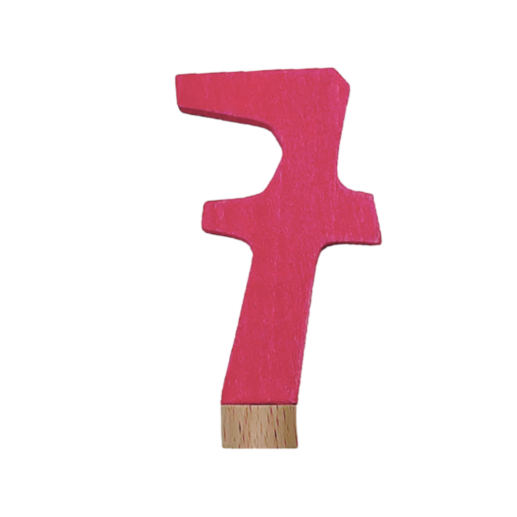 Grimm's Number 7 Figurine · Raspberry