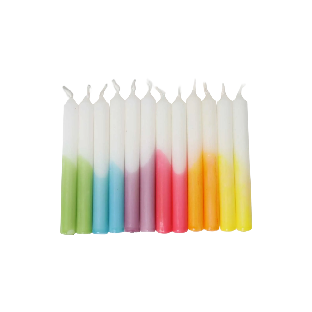 Grimm's Hand Dipped Beeswax Candles · Rainbow