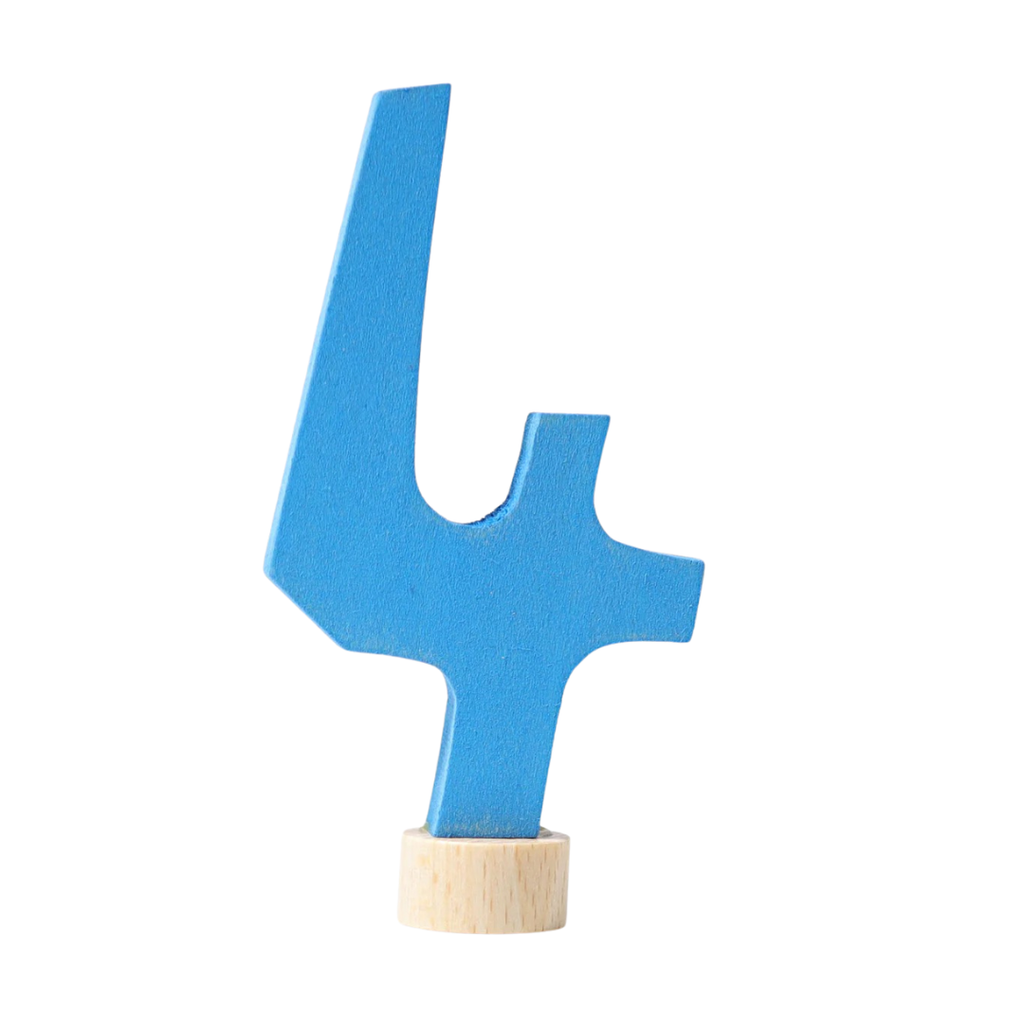 Grimm's Number 4 Figurine · Blue