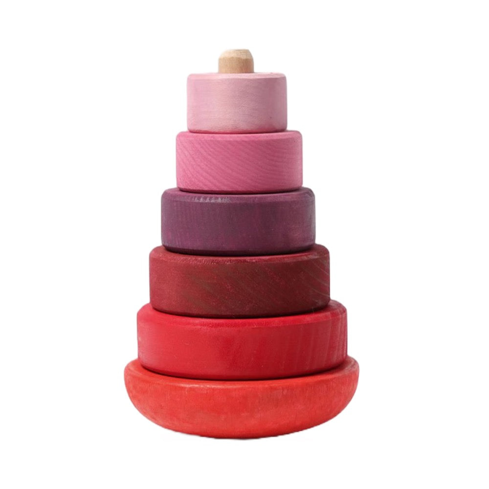 Grimm's Small Wobbly Stacking Tower · Pink