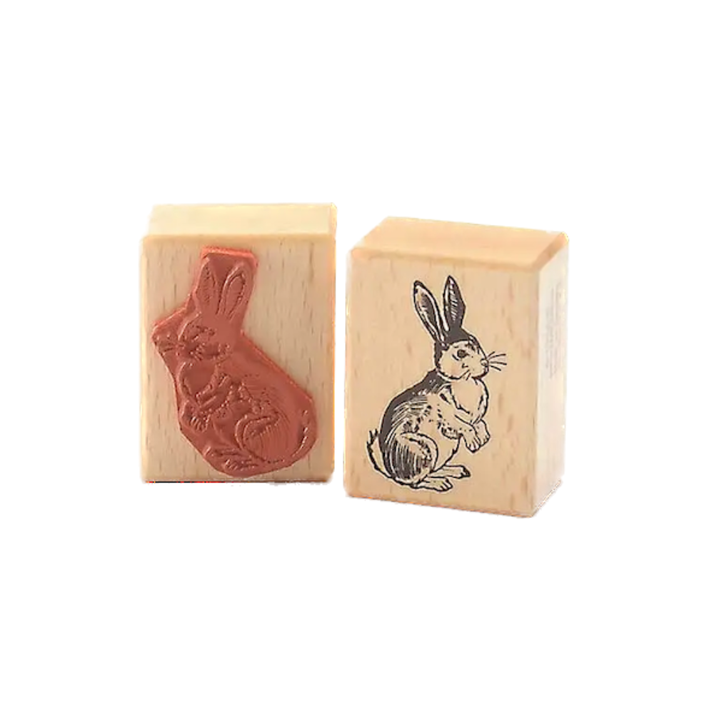 Wooden Rubber Stamp · Rabbit