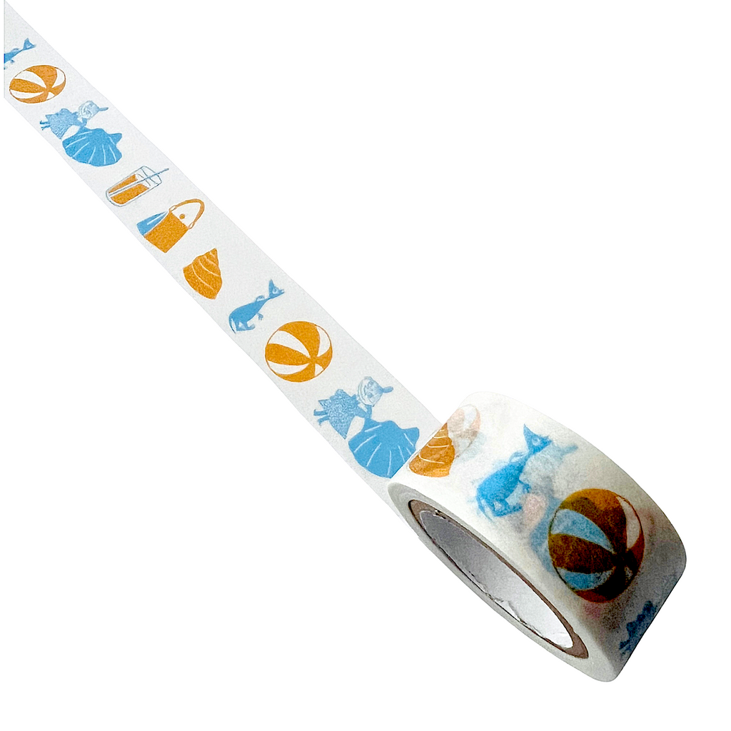 Japanese Masking Tape · Moomin Riviera in Orange and Blue