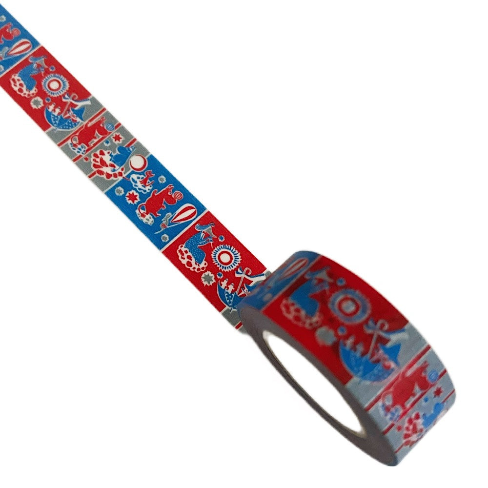 Japanese Masking Tape · Red and Blue Moomin Sweet Dreams