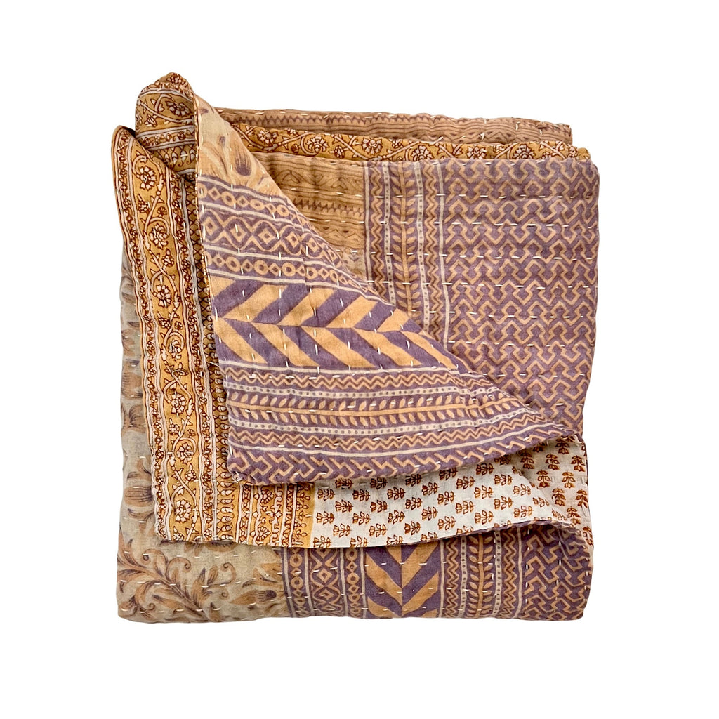 Jeanette Farrier Kantha Blanket · Sunset