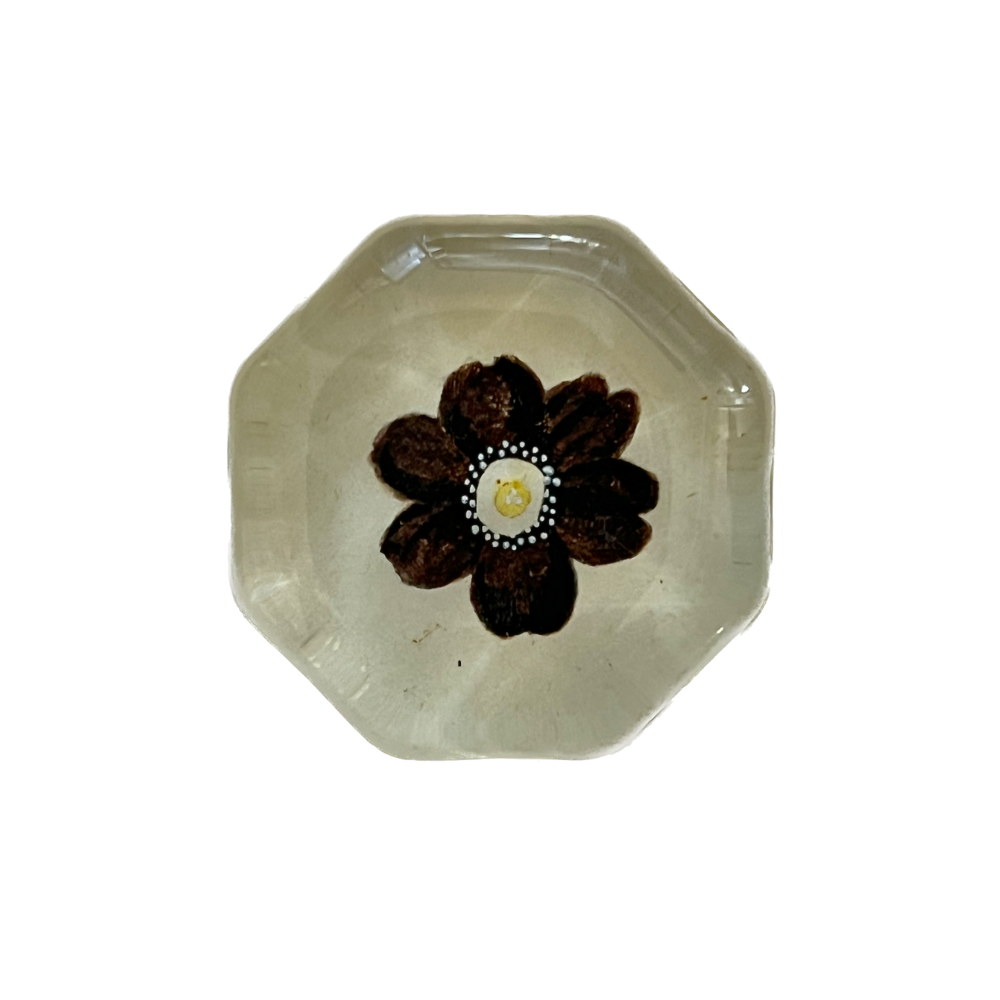 John Derian Flower Octagonal Paperweight