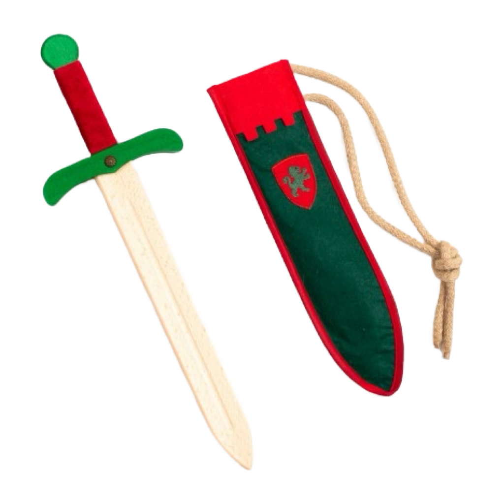 Kalid Medieval Sword and Pouch Set · Green