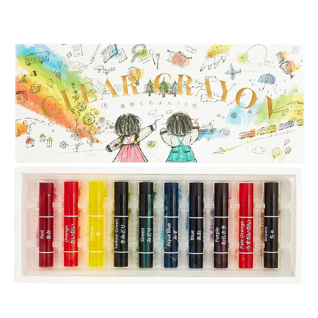 Kokuyo Clear 10 Piece Crayon Set