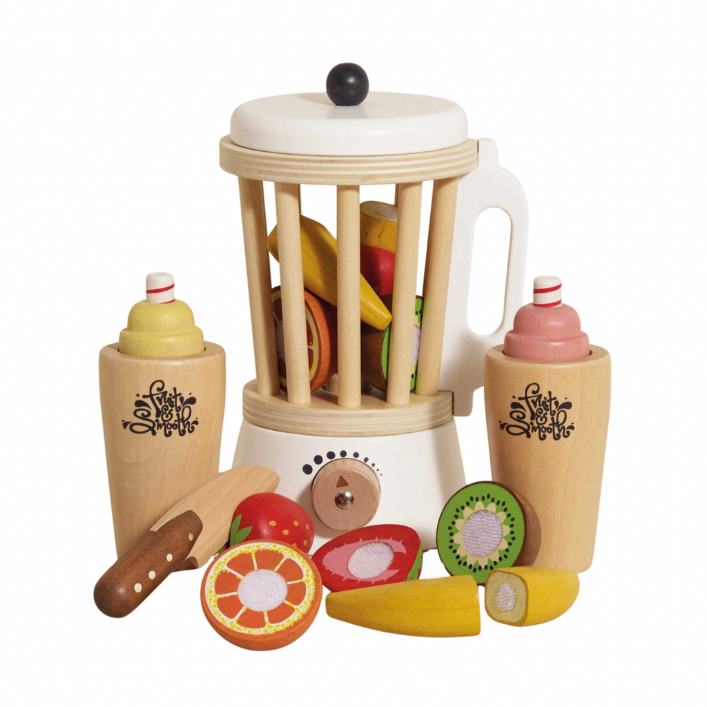 Le Van Toys Wooden Fruit Smoothie Blender Set
