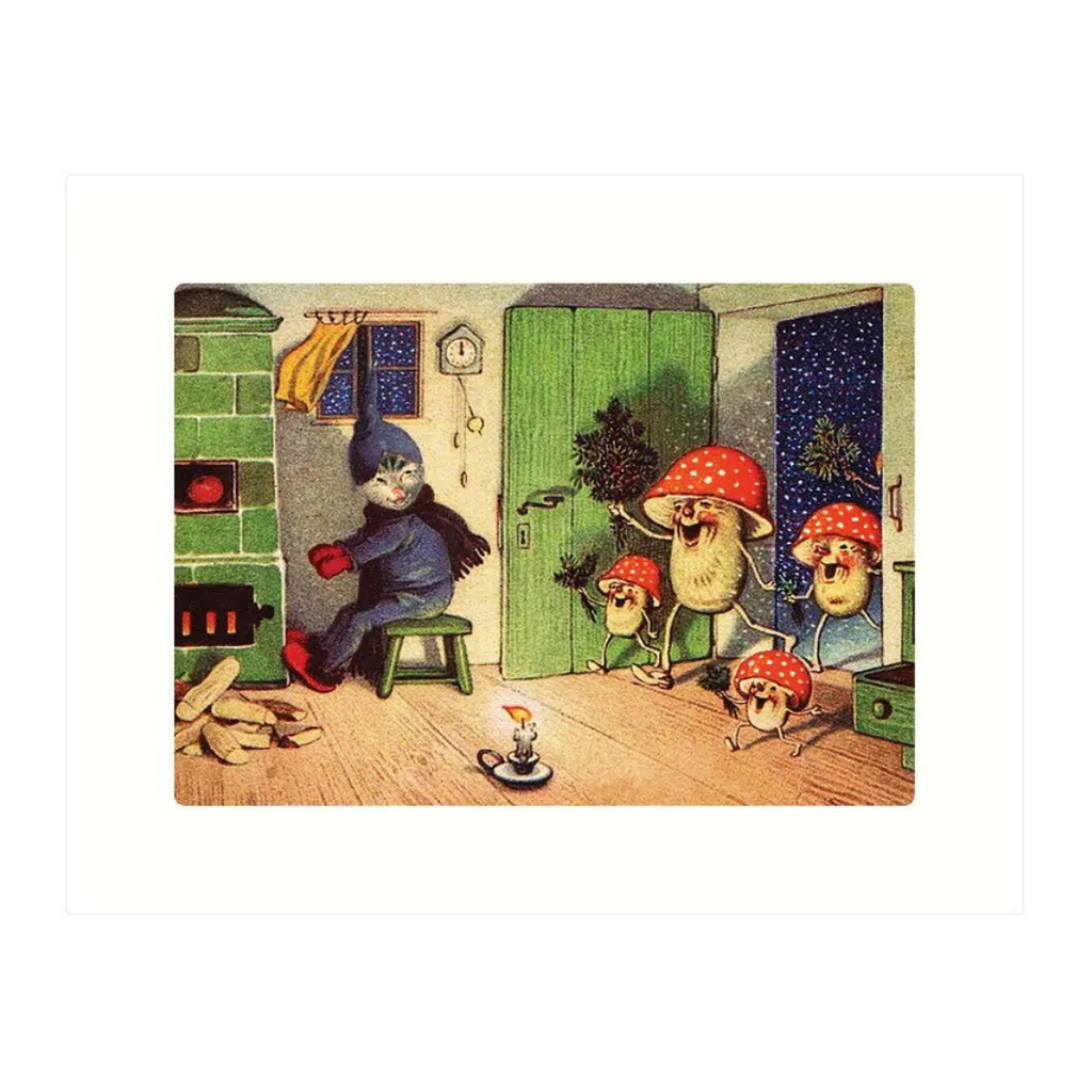 Magic Mushrooms Holiday Greeting Card