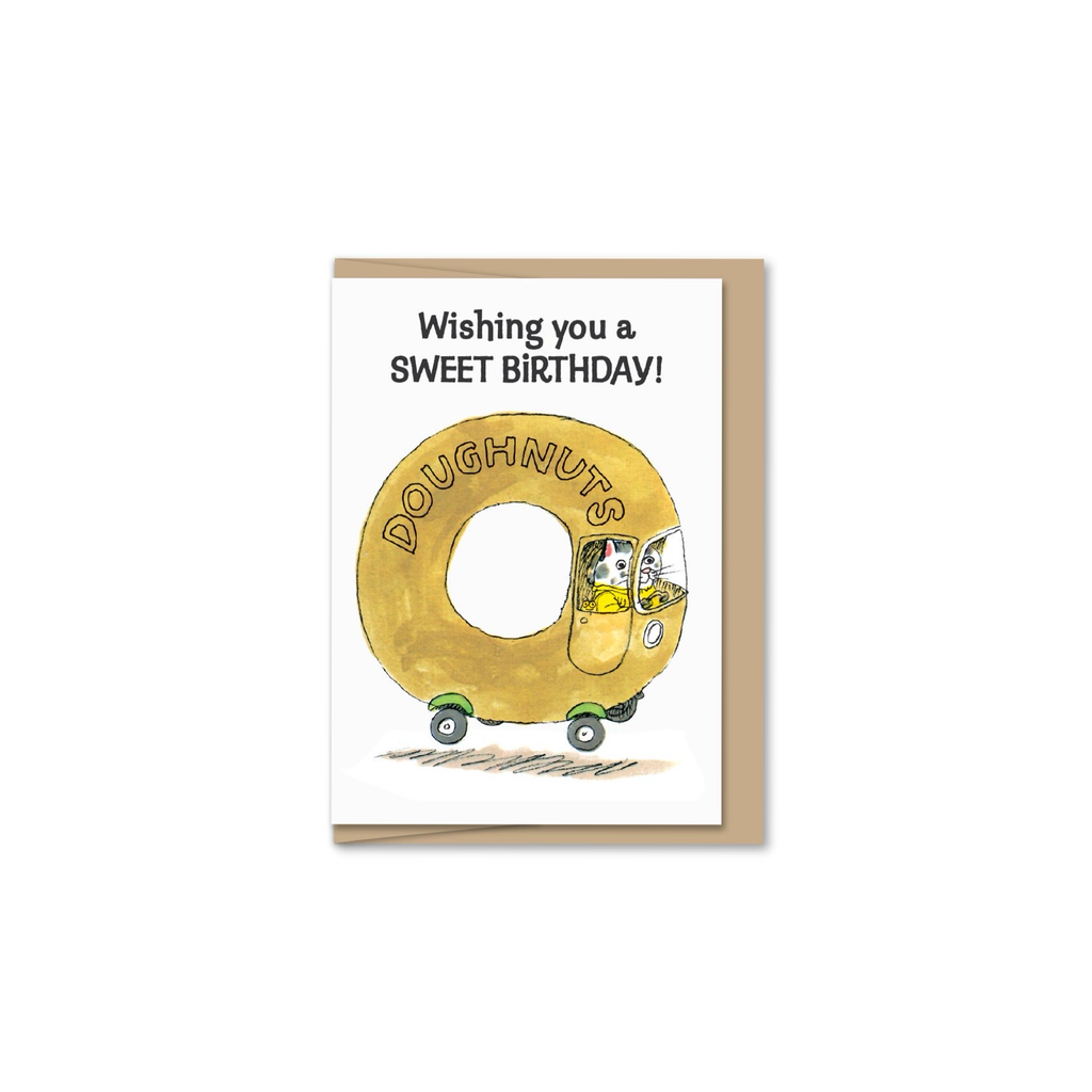Maginating Richard Scarry Mini Doughnut Car Birthday Card