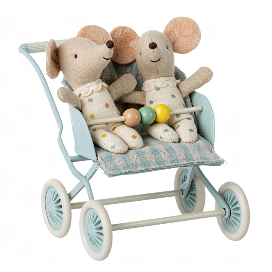 Maileg Miny Baby Mice Stroller