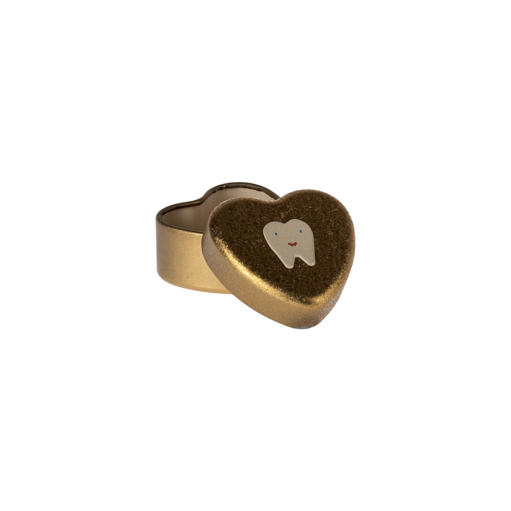 Maileg Tiny Gold Heart Tooth Box