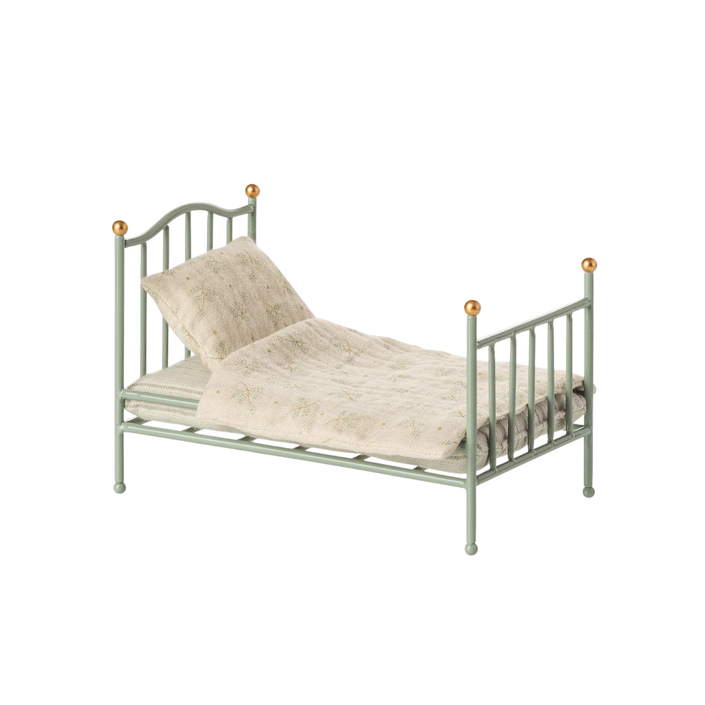 Maileg Vintage Single Mouse Bed in Mint