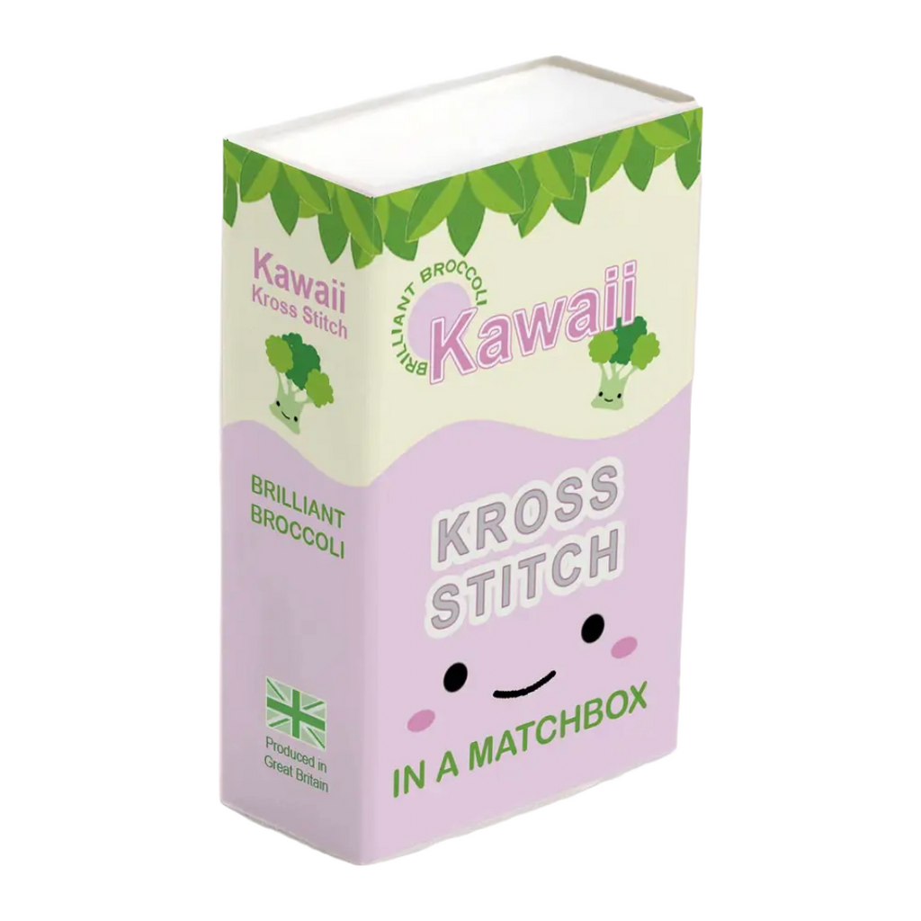 Mini Cross Stitch in a Matchbox · Broccoli