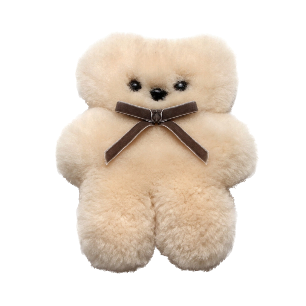 Elks and Angels Mini Sheepskin Cuddle Bear · Buttermilk