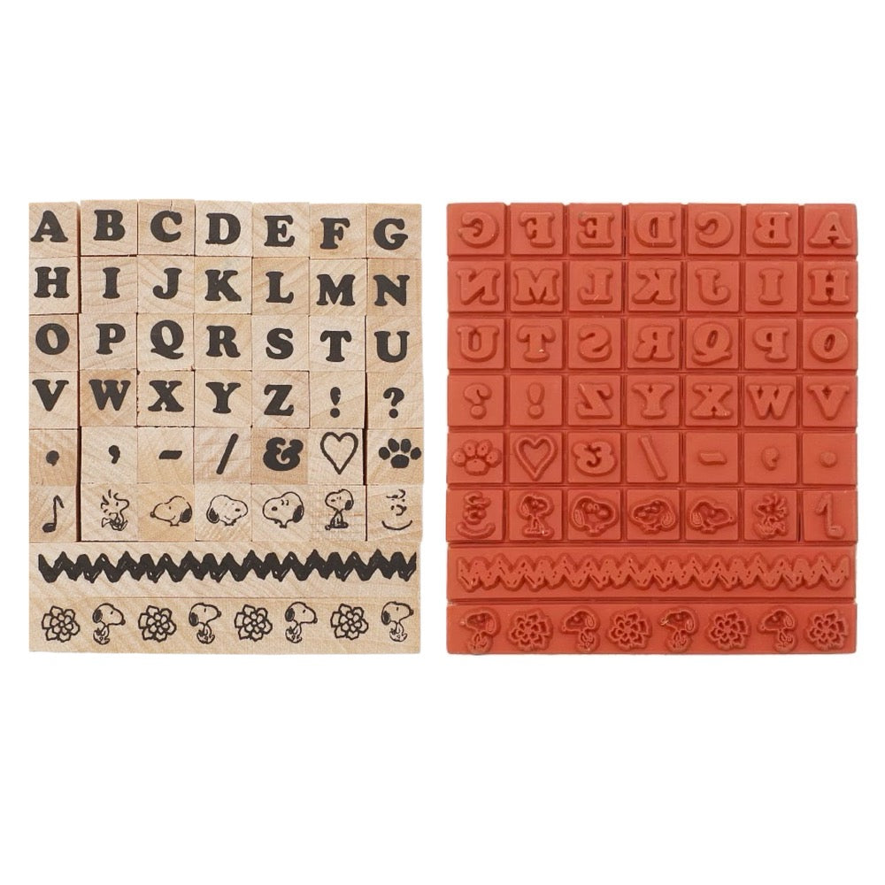 Mini Snoopy Alphabet Stamp Set