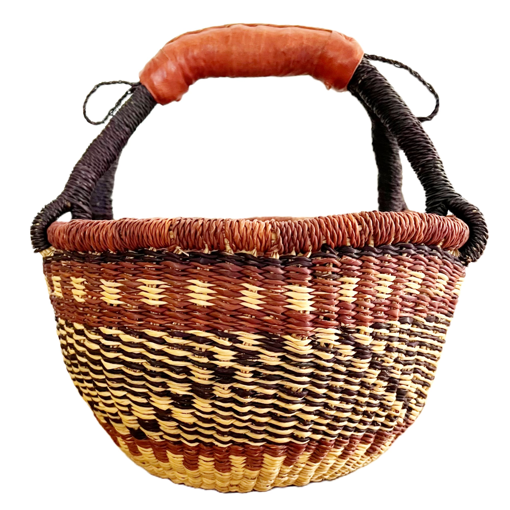 Mini Woven Basket · Grape and Navy