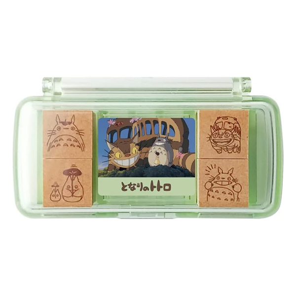 Miniature Totoro Stamp Set · Cat Bus