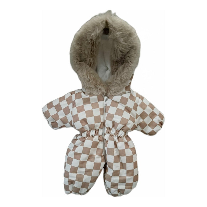 Minikane Bath Baby Doll Sized Checkered Ski Suit