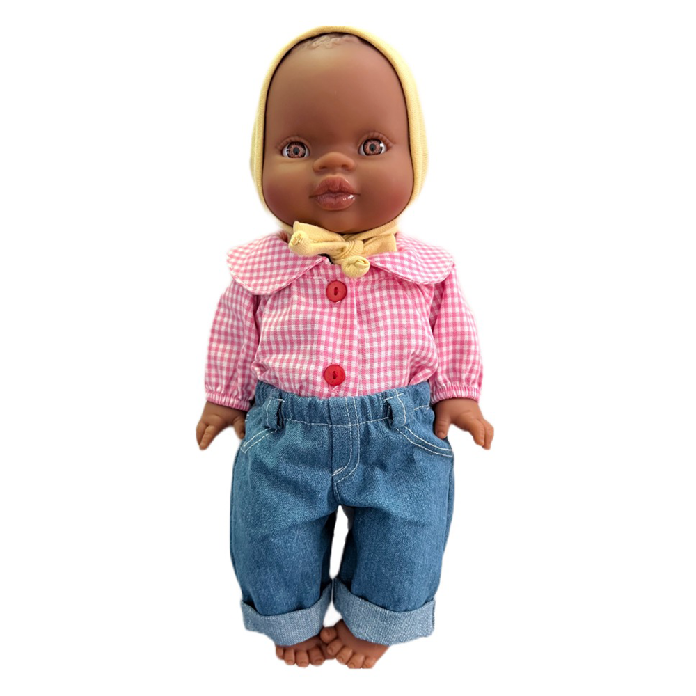 Minikane Bath Baby Girl Doll in Back to School Outfit  · Black