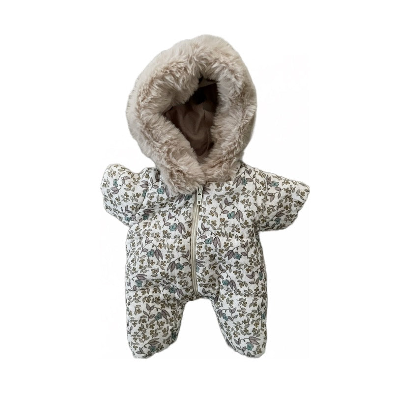 Minikane Small Soft Doll Sized Floral Snow Suit