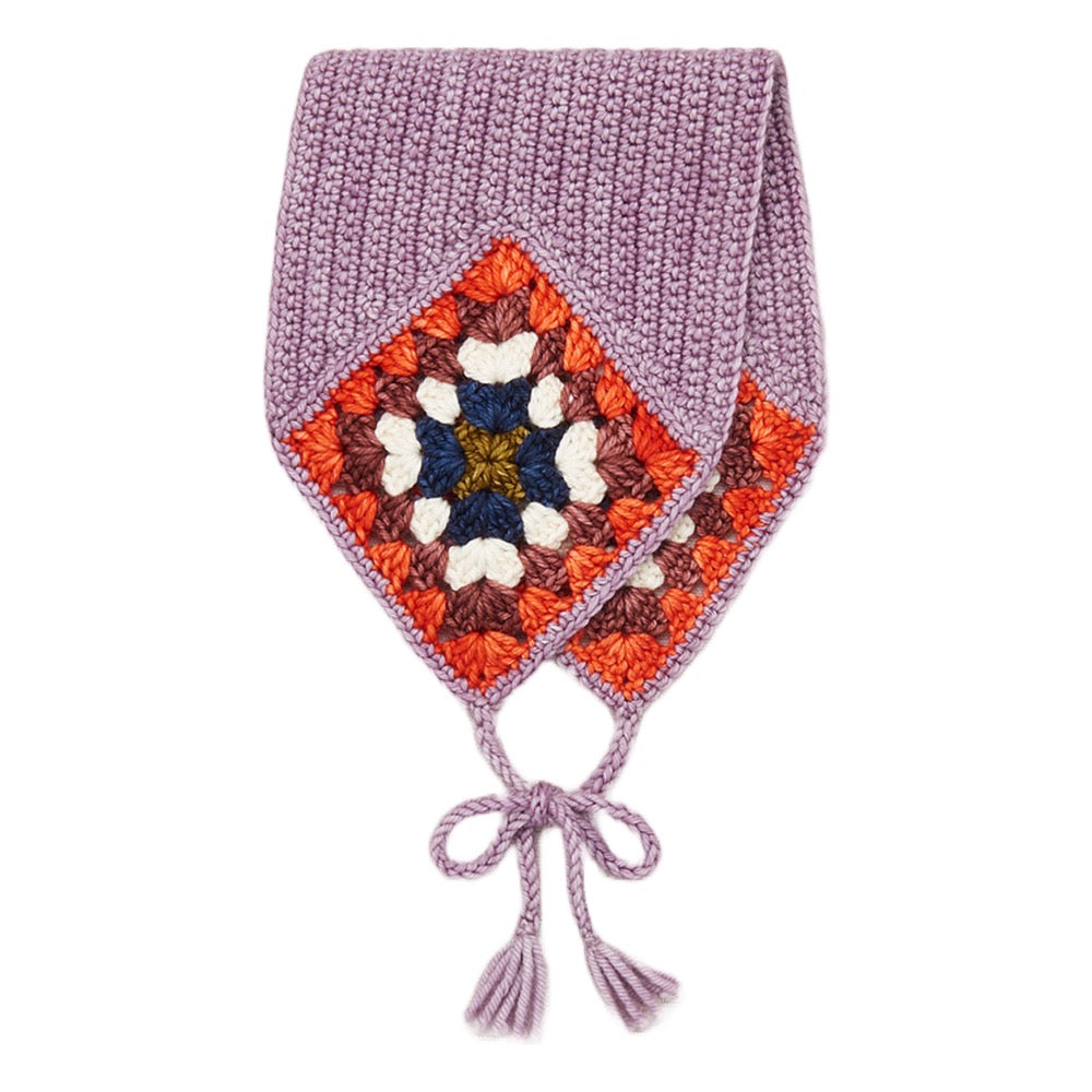 Misha and Puff Crocheted Headwarmer · Periwinkle