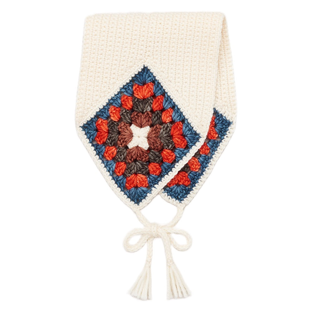 Misha and Puff Crocheted Headwarmer · Winter Cream