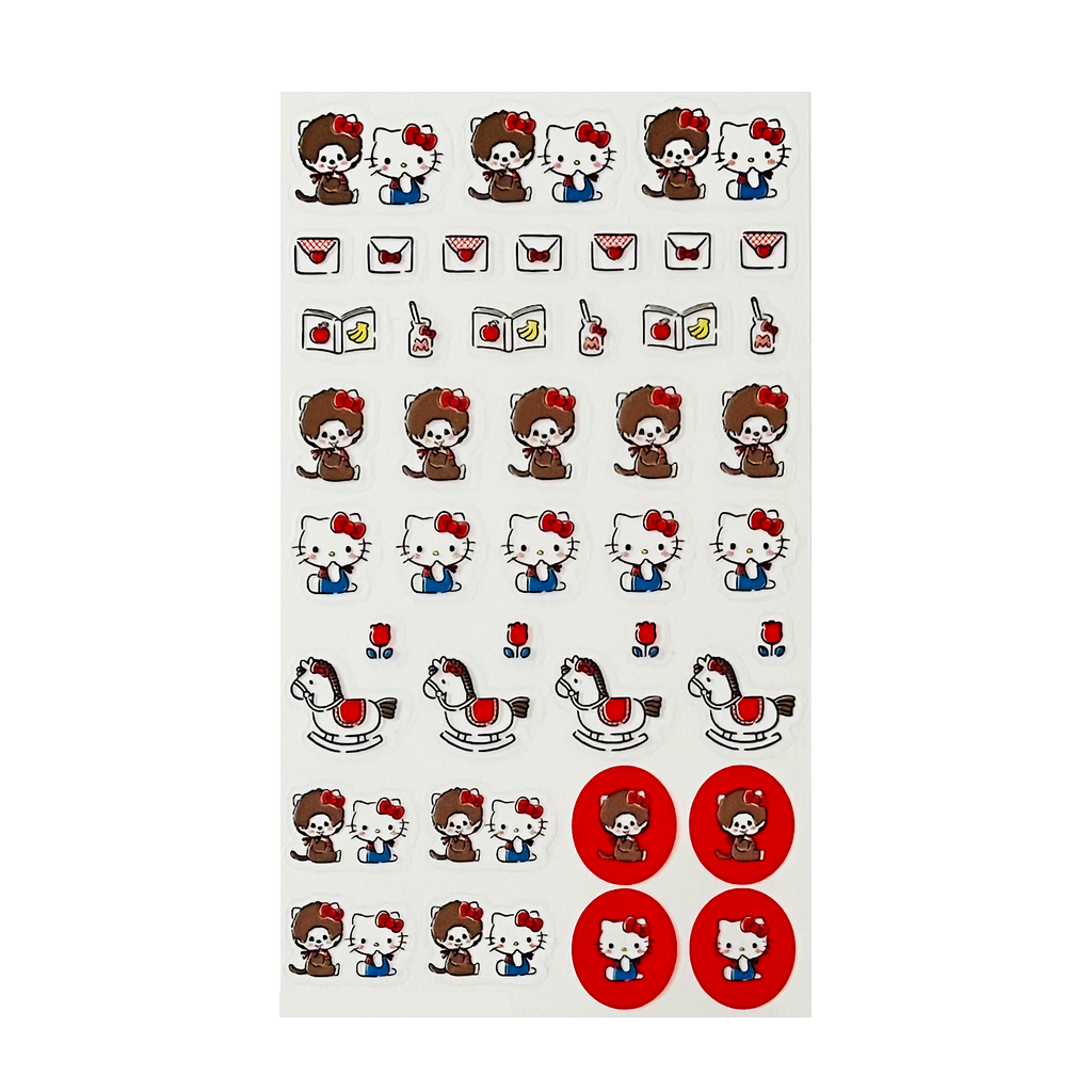 Monchhichi x Hello Kitty Sticker Sheet