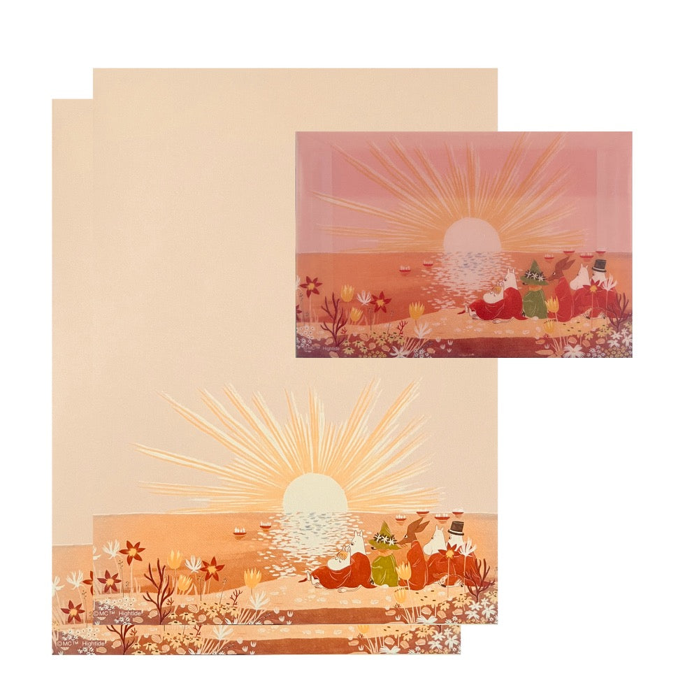 Moomin Translucent Letter Set · Rose Sunrise Scene