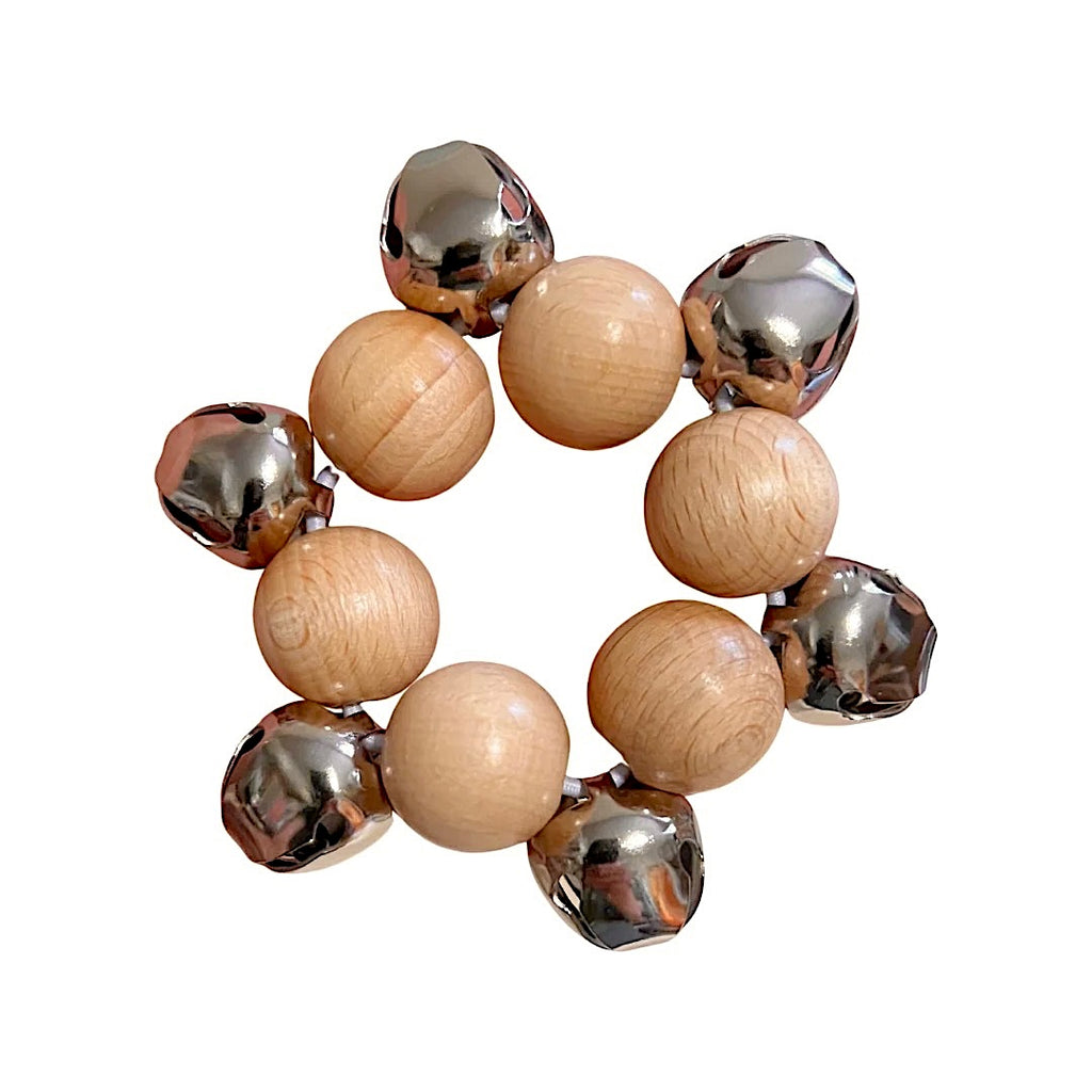 MusikGlück Bell Bracelet Baby Rattle · Natural