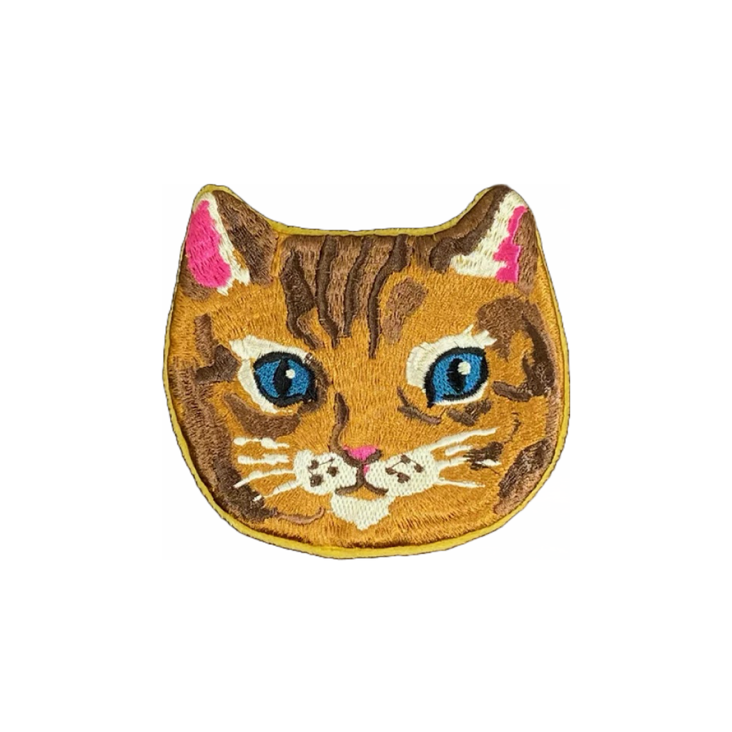 Nathalie Lété Embroidered Cat Pouch · Light Brown